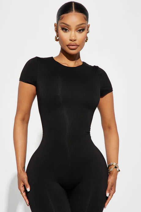 Myia Black Snatched Jumpsuit