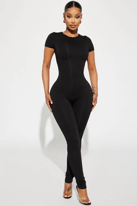 Myia Black Snatched Jumpsuit